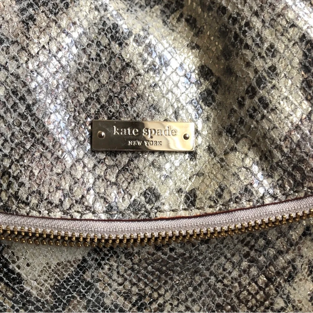 Kate Spade Metallic Snakeskin Leather satchel crossbody CobbleHill Littl…